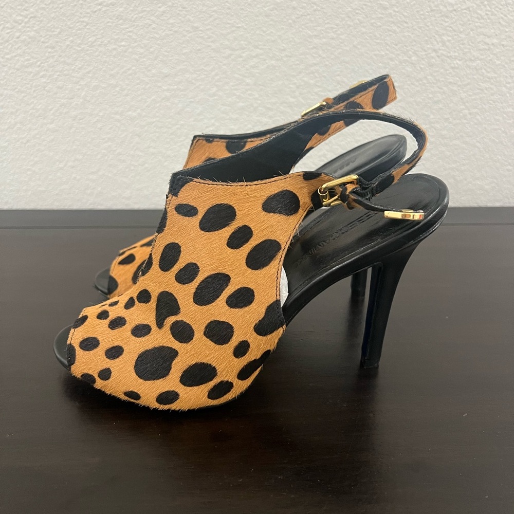 NEW! Rebecca Minkoff Stylish Leopard Print Women's Slingback Heels size 9